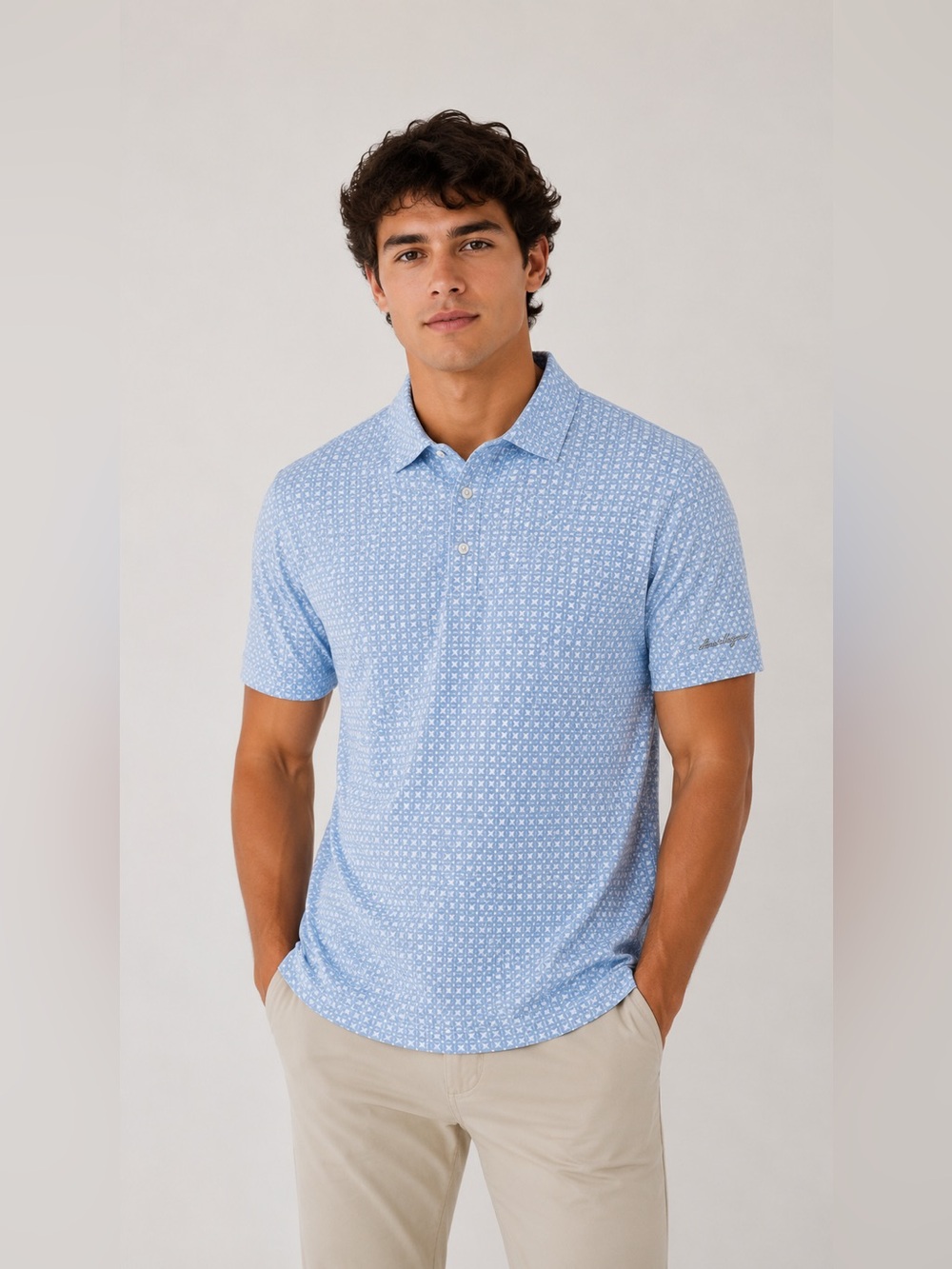 NWT Ben Hogan Performance Polo Shirt L Blue Golf Stretch Moisture Wicking